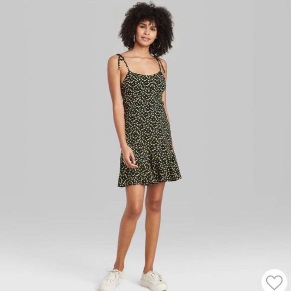 Wild fable lemon tie strap dress - Picture 2 of 3